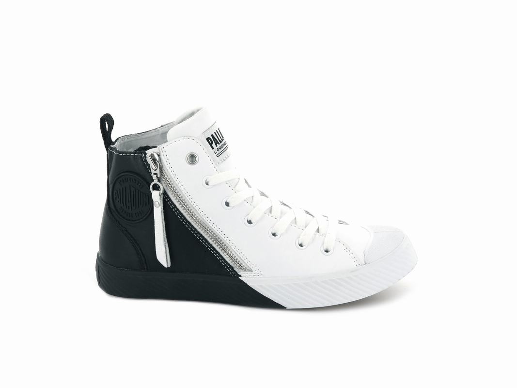 Palladium Pallaphoenix Z 2tone Womens High Top Sneakers White/Black Australia [YJPQGA-170]